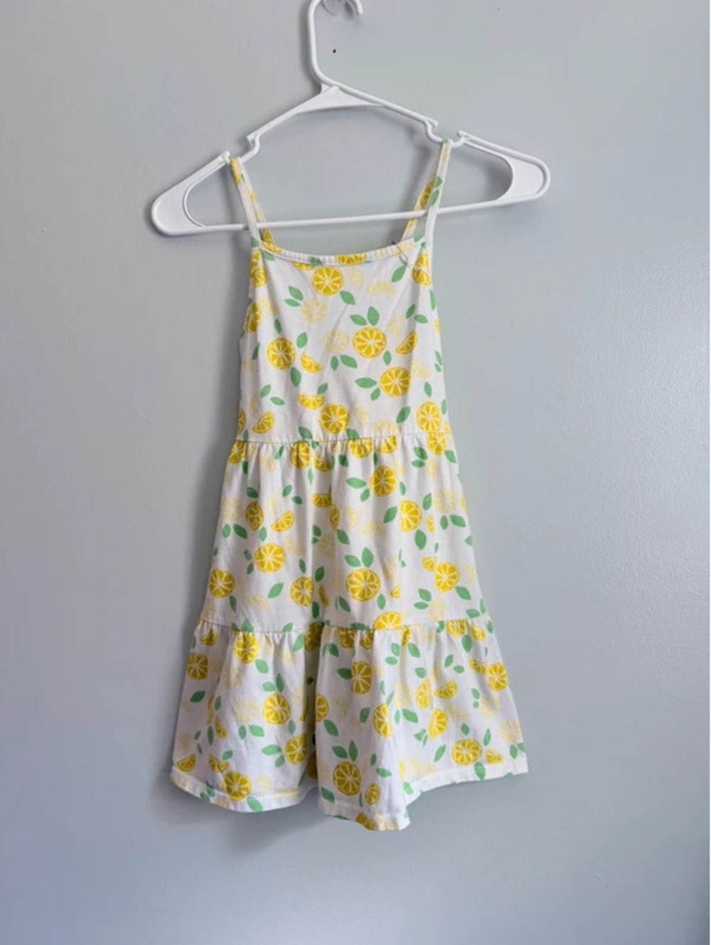 Cat & Jack Lemon Tiered Sundress Girls 8
